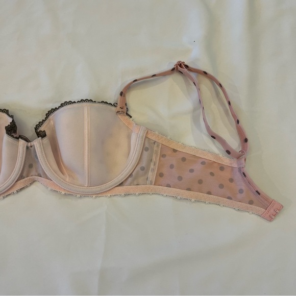 NEW NWT Freya Patsy Polka Dot Underwire Lined Half Cup Bra Ballet Pink Size 30D - Picture 11 of 14